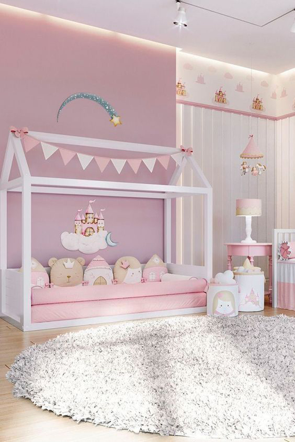 kamar-tidur-anak-pink-dengan-tema-princes