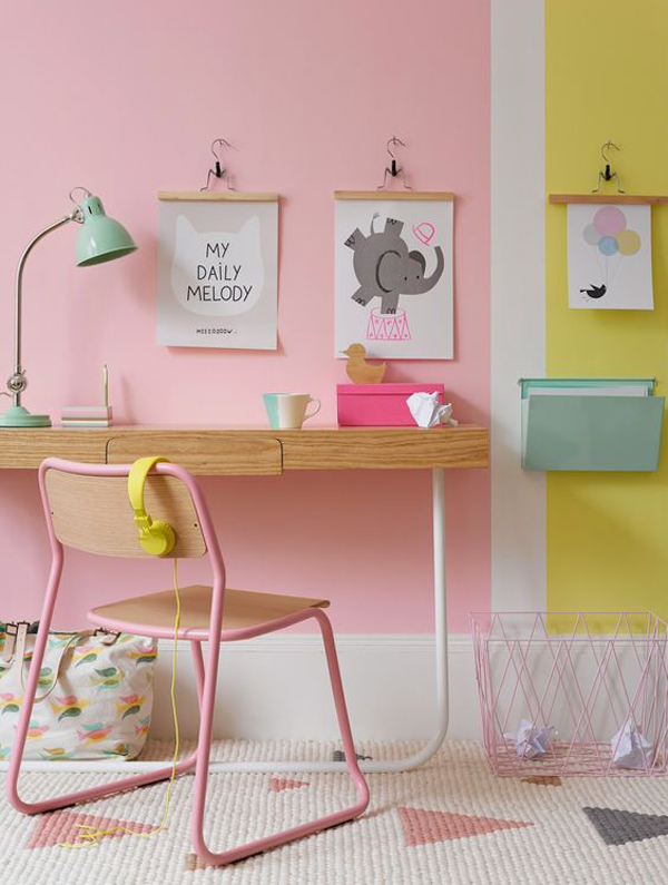 ide-ruang-belajar-anak-warna-pink-dan-kuning-pastel